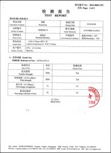 A193 B8M CL2 के लिए प्रमाणपत्र