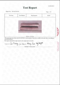 S31254 के लिए प्रमाण पत्र