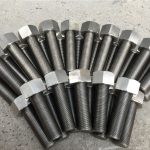 254smo uns s31254 en1.4547 बोल्ट और नट 1-1 / 2 ”-8 xx180 मिमी धागा