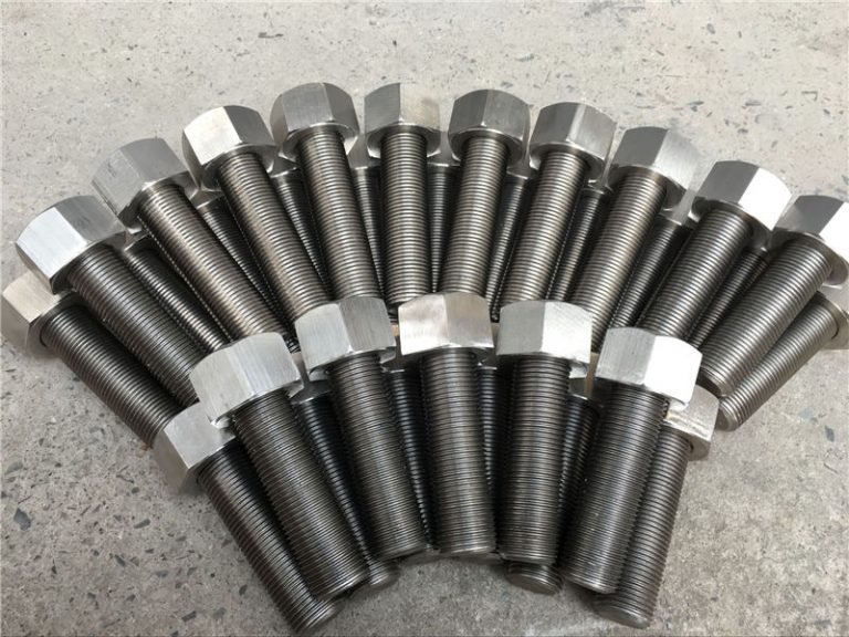254smo uns s31254 en1.4547 बोल्ट और नट 1-1 / 2 ”-8 xx180 मिमी धागा
